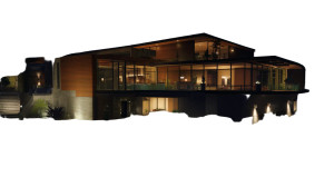 Luxury Hillside Mansion Vinyl Car Decal Sticker – Waterproof & UV-Resistant 8"