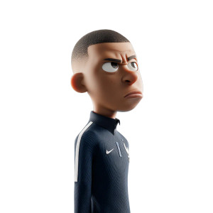 Pixar-Style Mbappe Vinyl Car Decal Sticker – Waterproof & UV-Resistant 8"