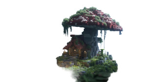 Mushroom Cottage Vinyl Car Decal Sticker – Waterproof & UV-Resistant 8"