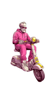 King On Unicorn-Scooter Vinyl Car Decal Sticker – Waterproof & UV-Resistant 8"