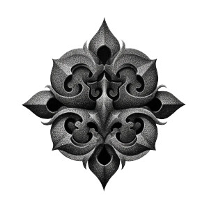 Gothic Dotwork Cone Vinyl Car Decal Sticker – Waterproof & UV-Resistant 8"