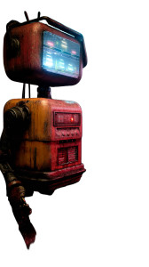 Abandoned Dancing Robots Vinyl Car Decal Sticker – Waterproof & UV-Resistant 8"