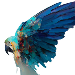 Abstract Parrot Wing Vinyl Car Decal Sticker – Waterproof & UV-Resistant 8"