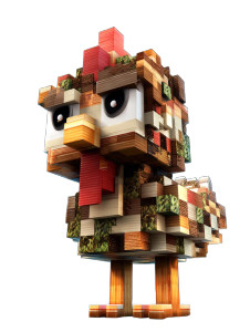 Minecraft Chicken V4 Vinyl Car Decal Sticker – Waterproof & UV-Resistant 8"