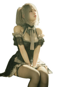 Gothic Maid Portrait V3 Vinyl Car Decal Sticker – Waterproof & UV-Resistant 8"