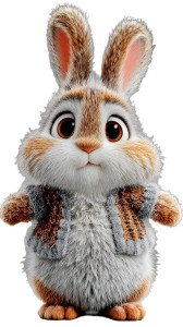 Cute 3D Rabbit V4 Vinyl Car Decal Sticker – Waterproof & UV-Resistant 8"