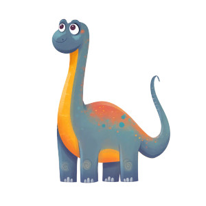 Cartoon Brachiosaurus Vinyl Car Decal Sticker – Waterproof & UV-Resistant 8"