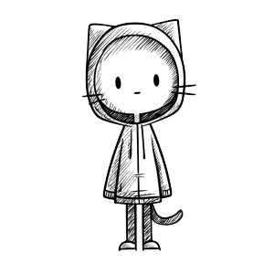 Cool Hooded Cat Vinyl Car Decal Sticker – Waterproof & UV-Resistant 8"