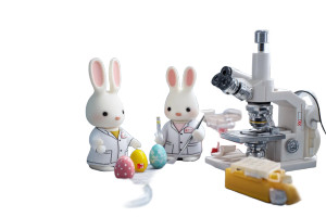 Easter Bunny Scientists Vinyl Car Decal Sticker – Waterproof & UV-Resistant 8"