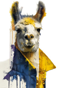 Napoléon Alpaca Art Vinyl Car Decal Sticker – Waterproof & UV-Resistant 8"