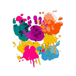 Colorful Fingerprint Logo Vinyl Car Decal Sticker – Waterproof & UV-Resistant 8"