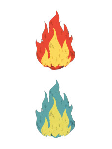 Fire Vector Illustration Vinyl Car Decal Sticker – Waterproof & UV-Resistant 8"