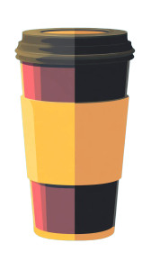Minimalist Coffee Cup V3 Vinyl Car Decal Sticker – Waterproof & UV-Resistant 8"