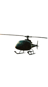 Black Helicopter Vinyl Car Decal Sticker – Waterproof & UV-Resistant 8"
