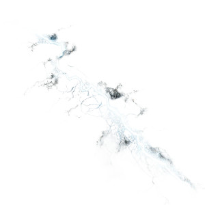 Blue Lightning Strike Vinyl Car Decal Sticker – Waterproof & UV-Resistant 8"