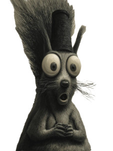 Aristocratic Squirrel Portrait Vinyl Car Decal Sticker – Waterproof & UV-Resistant 8"