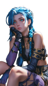 Jinx Arcane Portrait V2 Vinyl Car Decal Sticker – Waterproof & UV-Resistant 8"