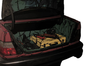 Car Trunk Night Vinyl Car Decal Sticker – Waterproof & UV-Resistant 8"