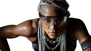 Futuristic Athletic Icon Vinyl Car Decal Sticker – Waterproof & UV-Resistant 8"