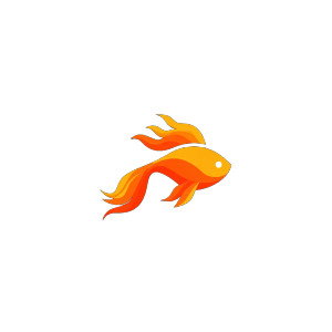 Ember Fish Logo Vinyl Car Decal Sticker – Waterproof & UV-Resistant 8"