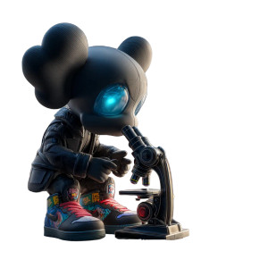 Lion Scientist Toy Vinyl Car Decal Sticker – Waterproof & UV-Resistant 8"