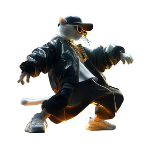 Hip-Hop Dancing Cat Vinyl Car Decal Sticker – Waterproof & UV-Resistant 8"