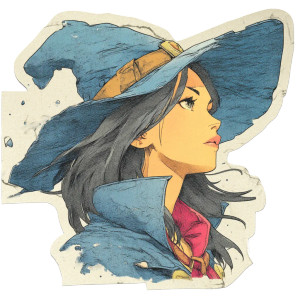 Witch Sticker Design Vinyl Car Decal Sticker – Waterproof & UV-Resistant 8"
