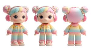 Pop Mart Toy Figure Vinyl Car Decal Sticker – Waterproof & UV-Resistant 8"