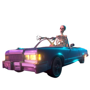 Skeleton Lowrider Scene Vinyl Car Decal Sticker – Waterproof & UV-Resistant 8" Skeleton Lowrider Scene Vinyl Car Decal Sticker – Waterproof & UV-Resistant 8"