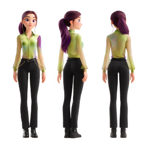 3D Cartoon Character V7 Vinyl Car Decal Sticker – Waterproof & UV-Resistant 8"