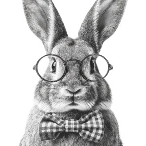 Vintage Easter Bunny V6 Vinyl Car Decal Sticker – Waterproof & UV-Resistant 8"