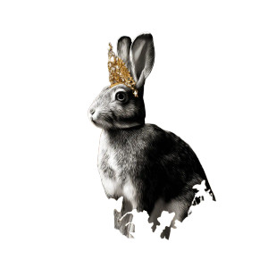 Lavish Easter Rabbit Vinyl Car Decal Sticker – Waterproof & UV-Resistant 8"