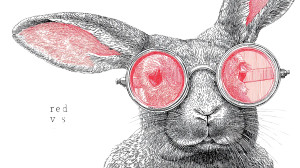 Red Vision Spectacles V5 Vinyl Car Decal Sticker – Waterproof & UV-Resistant 8"