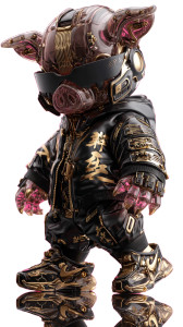 Cyberpunk Pig Bajie Vinyl Car Decal Sticker – Waterproof & UV-Resistant 8"