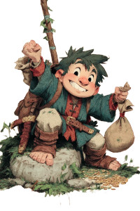 Friendly Halfling Thief Vinyl Car Decal Sticker – Waterproof & UV-Resistant 8"