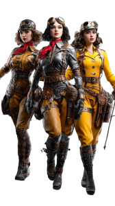 Steampunk Disney Princesses Vinyl Car Decal Sticker – Waterproof & UV-Resistant 8"