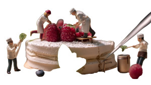 Tiny Bakers Preparing Pavlova Vinyl Car Decal Sticker – Waterproof & UV-Resistant 8"