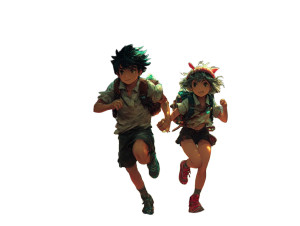 Anime Jungle Escape Vinyl Car Decal Sticker – Waterproof & UV-Resistant 8"