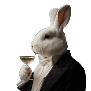 Bond Bunny Vinyl Car Decal Sticker – Waterproof & UV-Resistant 8"