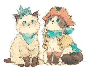 Pirate Cats Easter Vinyl Car Decal Sticker – Waterproof & UV-Resistant 8"