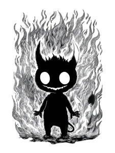 Evil Mischievous Devil Vinyl Car Decal Sticker – Waterproof & UV-Resistant 8"