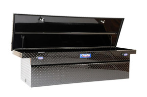 Dee Zee Blue Label Diamond Tread Toolbox | Black Gloss Aluminum | Low Profile Single Lid | 12.5 Cu. Ft Dee Zee Blue Label Diamond Tread Toolbox | Black Gloss Aluminum | Low Profile Single Lid | 12.5 Cu. Ft