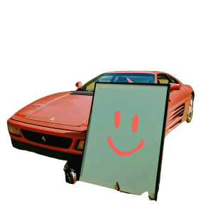 Ferrari In Forest Vinyl Car Decal Sticker – Waterproof & UV-Resistant 8"