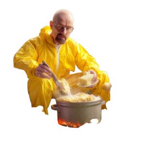 Walter White Cooking Vinyl Car Decal Sticker – Waterproof & UV-Resistant 8"