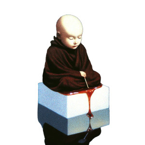 Marshmallow Monk Vinyl Car Decal Sticker – Waterproof & UV-Resistant 8"