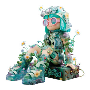 Kawaii Solarpunk Figurine Vinyl Car Decal Sticker – Waterproof & UV-Resistant 8"