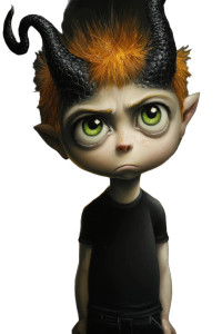 Demon Child Painting Vinyl Car Decal Sticker – Waterproof & UV-Resistant 8"