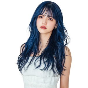 Blue Hair Model Vinyl Car Decal Sticker – Waterproof & UV-Resistant 8"