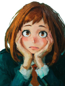 Ochako Uraraka Painting Vinyl Car Decal Sticker – Waterproof & UV-Resistant 8"