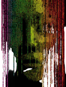 Fractal Goddess Face V2 Vinyl Car Decal Sticker – Waterproof & UV-Resistant 8"